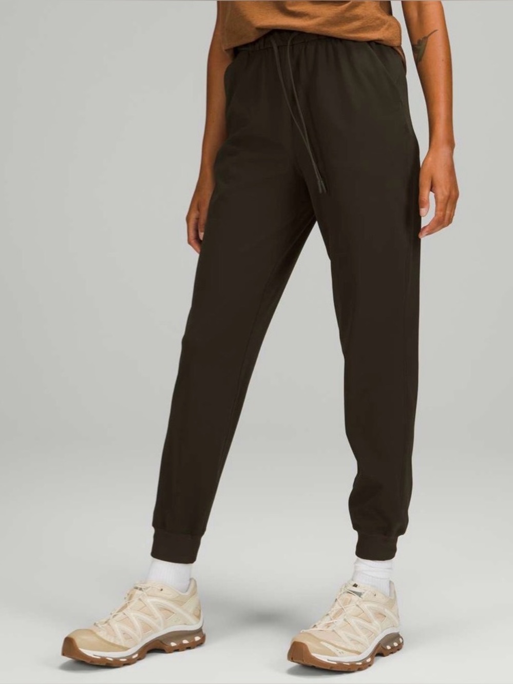 lululemon stretch high-rise jogger size 6 dark olive green